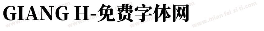 GIANG H字体转换